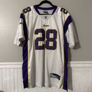 NFL Minnesota Vikings Authentic Jersey Shirt Reebok #28 Adrian Peterson Size 50